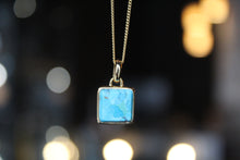 Load image into Gallery viewer, Turquoise Square Pendant with Rounded Corners
