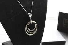 Load image into Gallery viewer, Twirling Silver Hoops Pendant with 18 - 20&quot; Silver Chain
