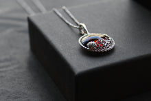 Load image into Gallery viewer, Under the Sea Cognac Amber Cabochon Necklace
