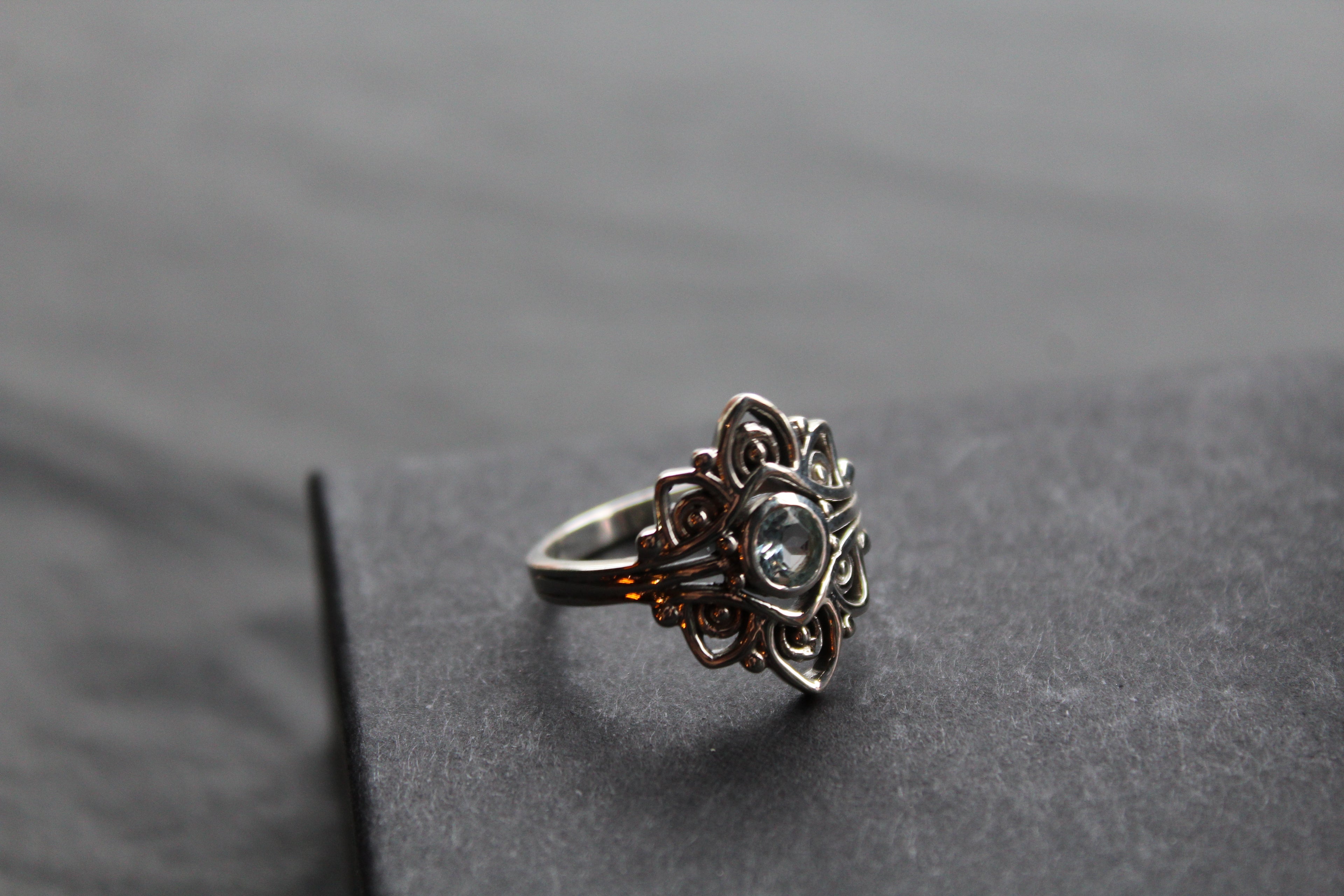 Vintage Blue Topaz Ring