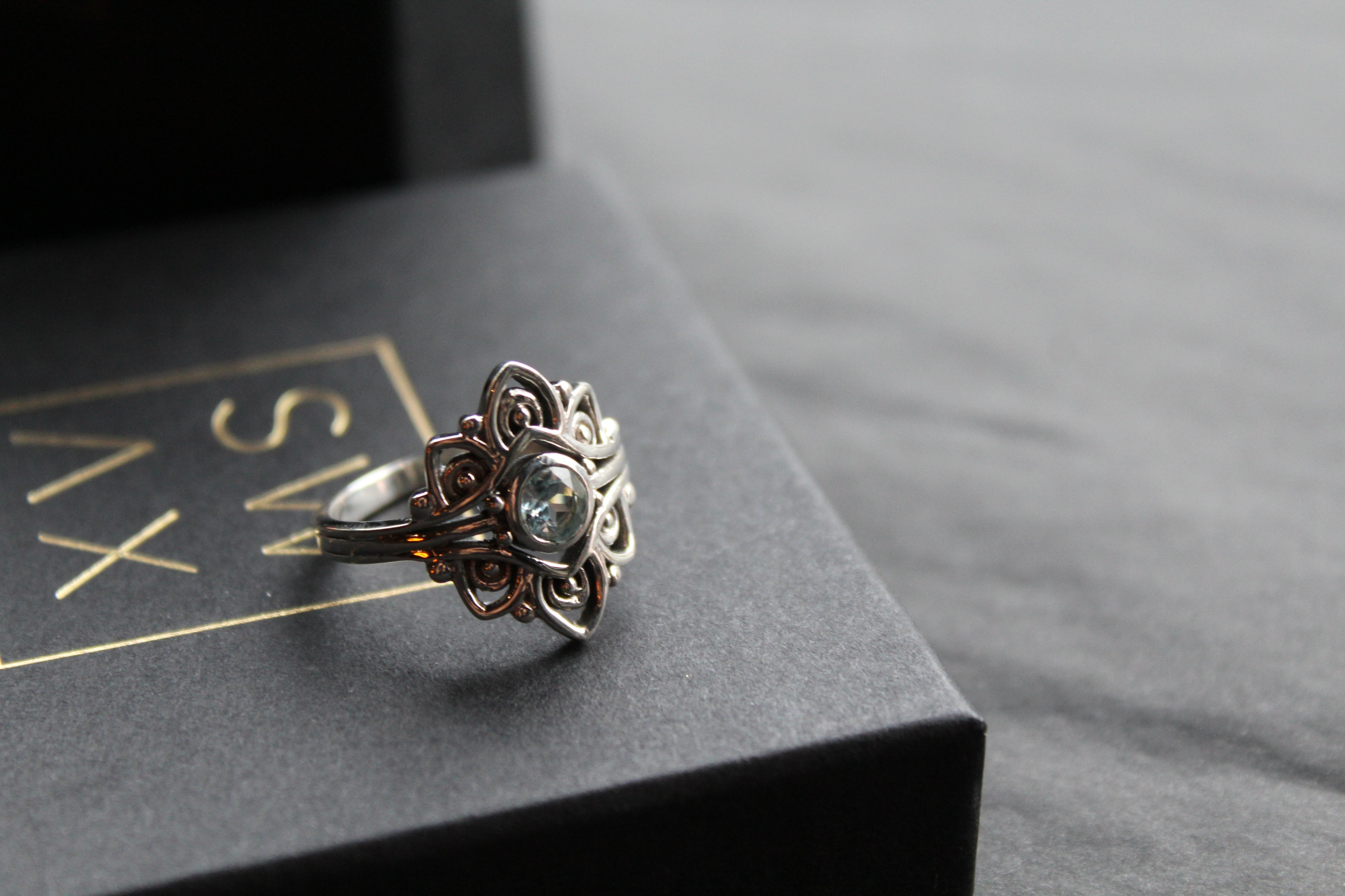 Vintage Blue Topaz Ring