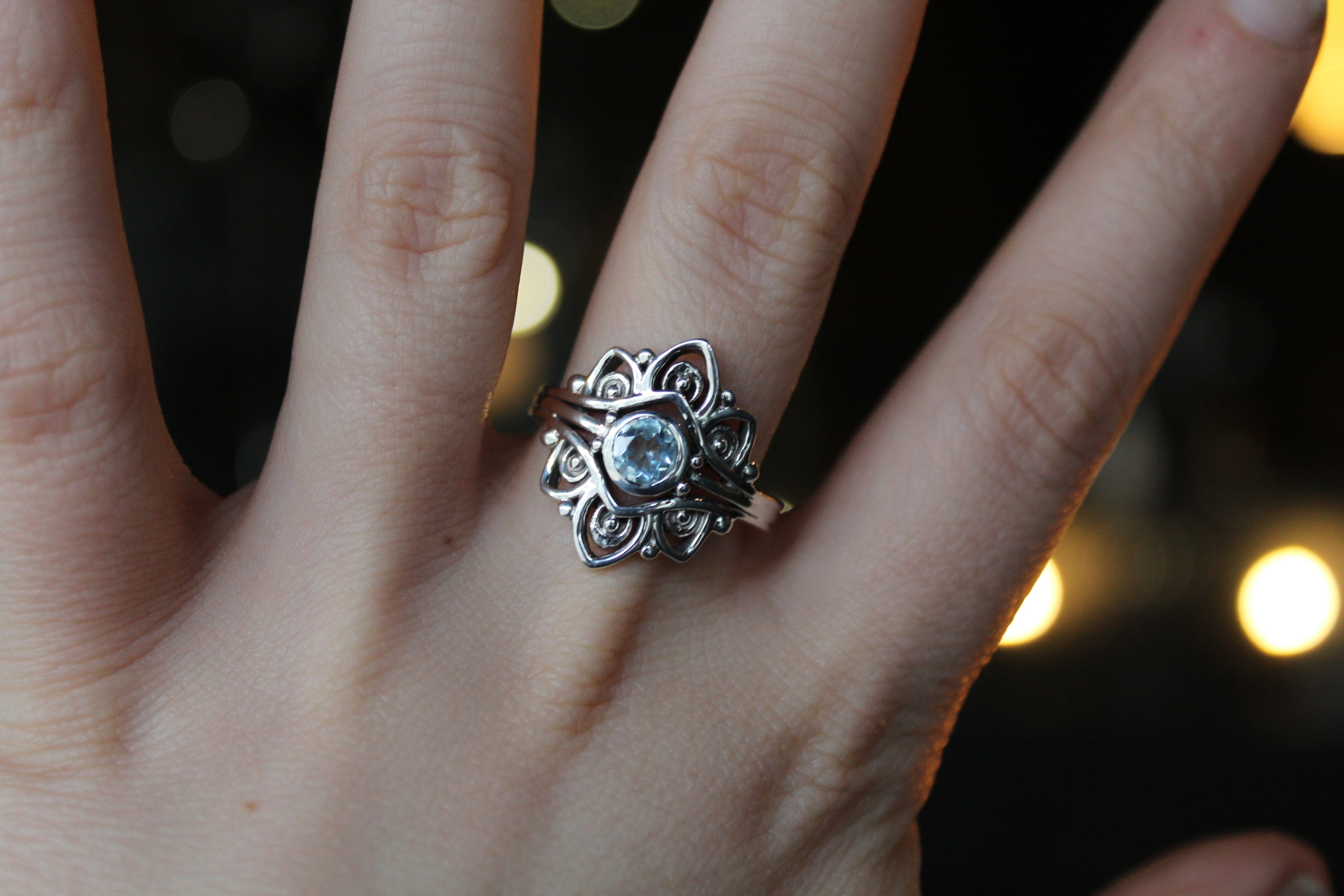 Vintage Blue Topaz Ring
