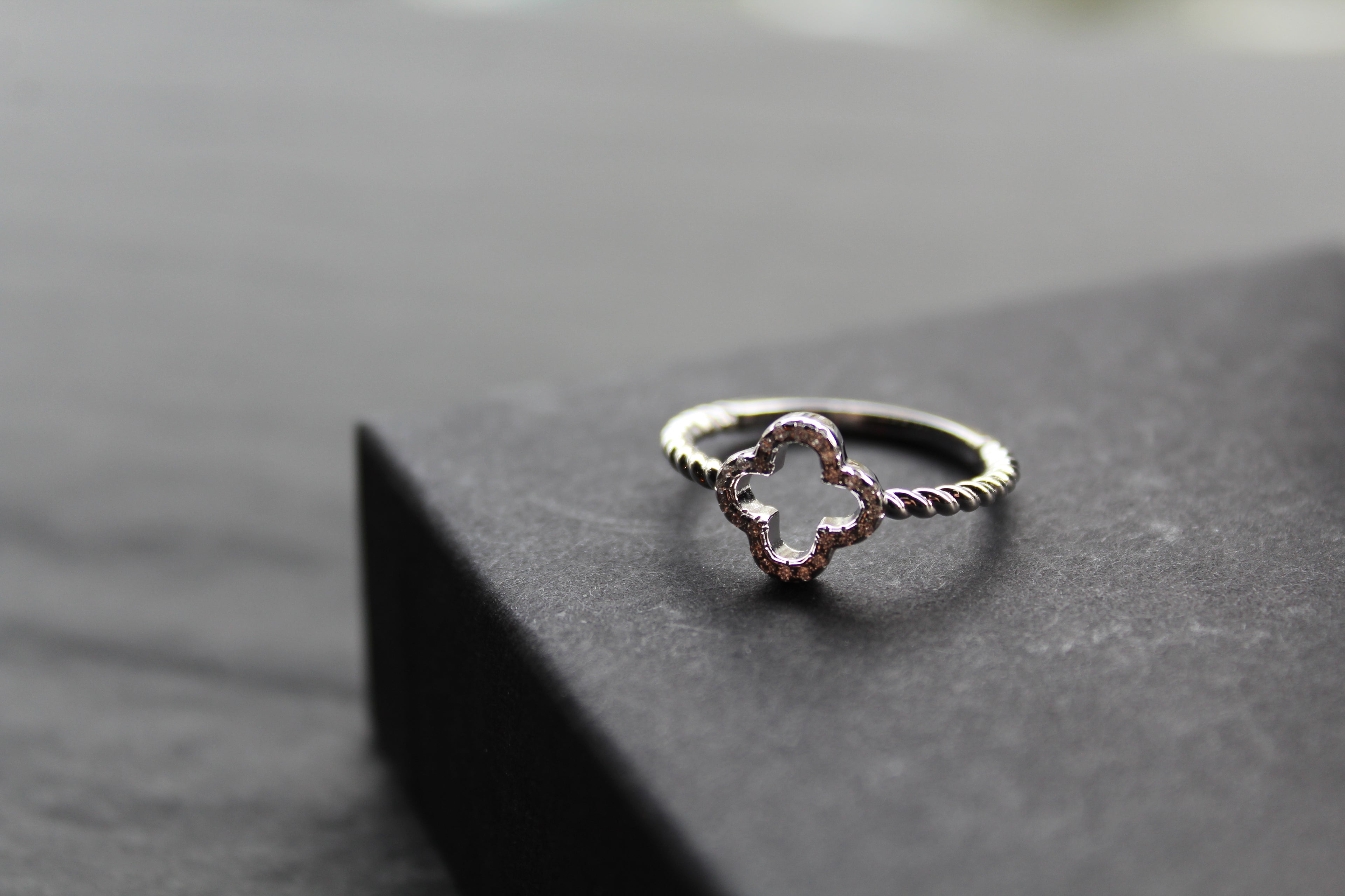 Vintage Clover Silver Ring