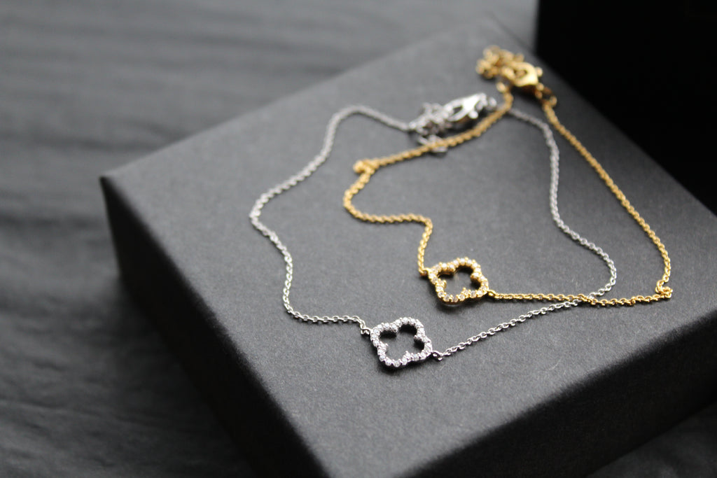 Vintage Open Flower Bracelet with Cubic Zirconia