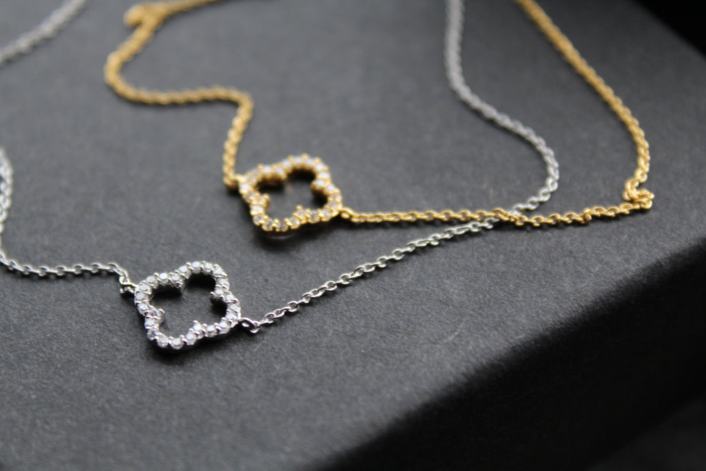 Vintage Open Flower Bracelet with Cubic Zirconia