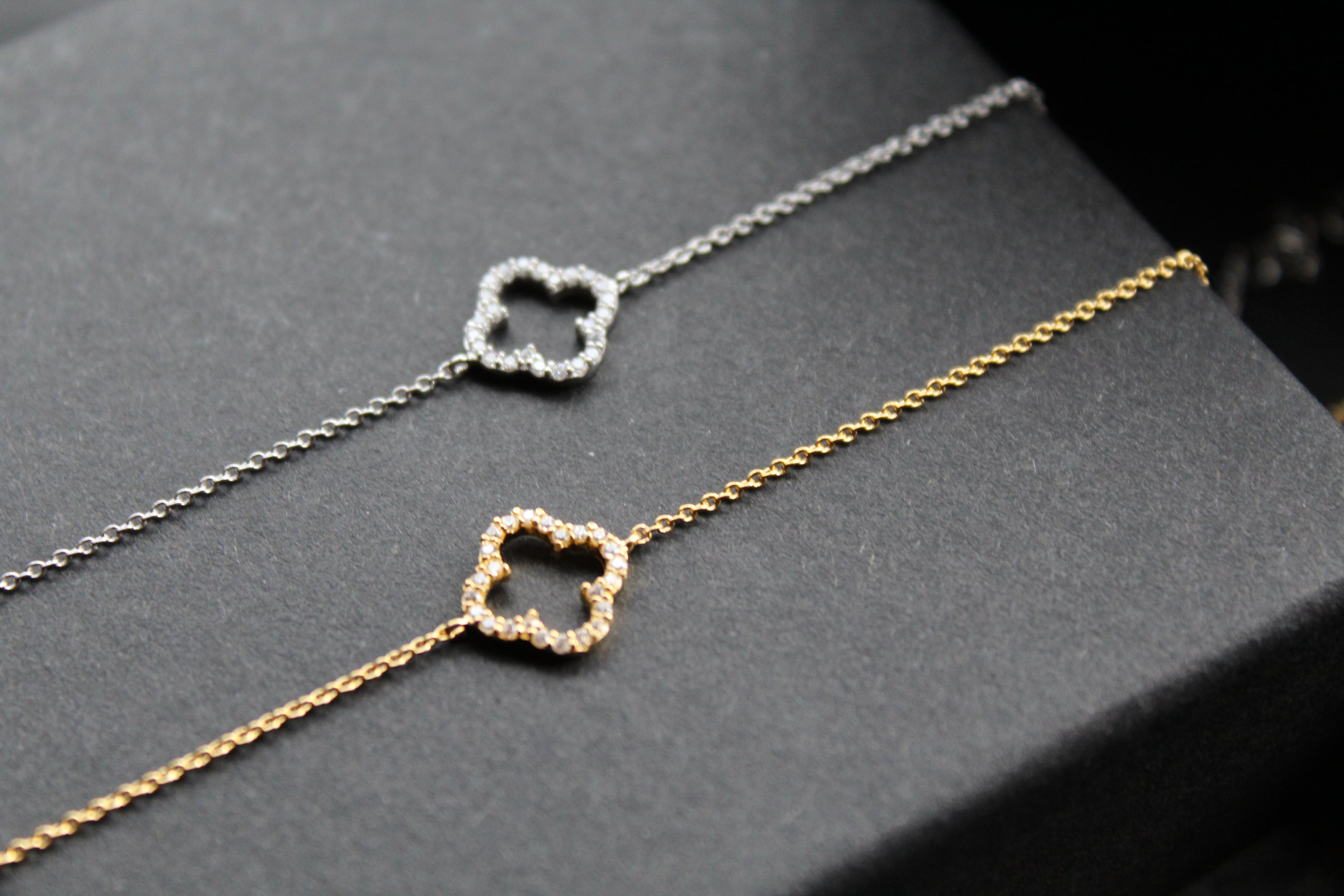 Vintage Open Flower Bracelet with Cubic Zirconia