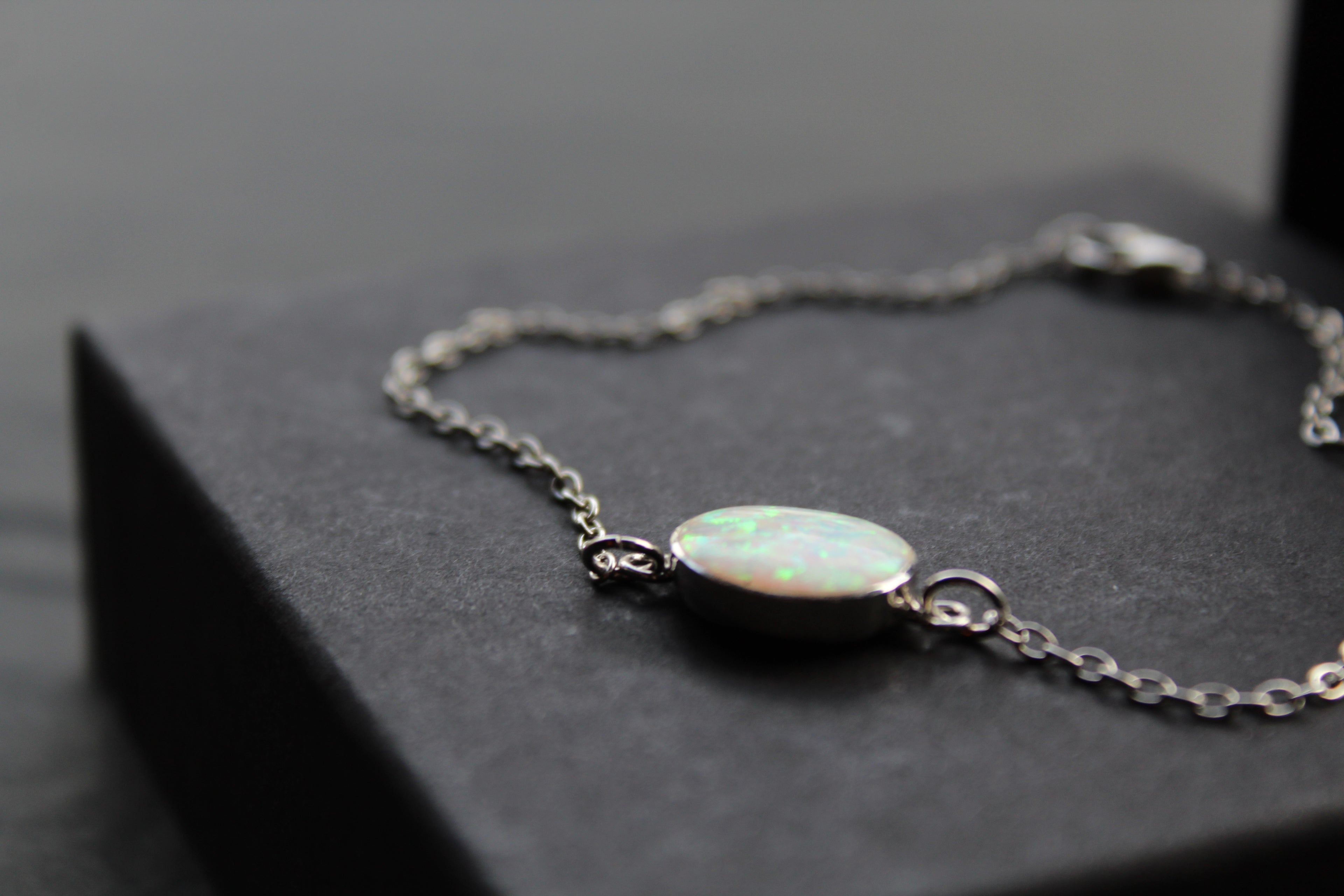 White Opalite Chain Bracelet