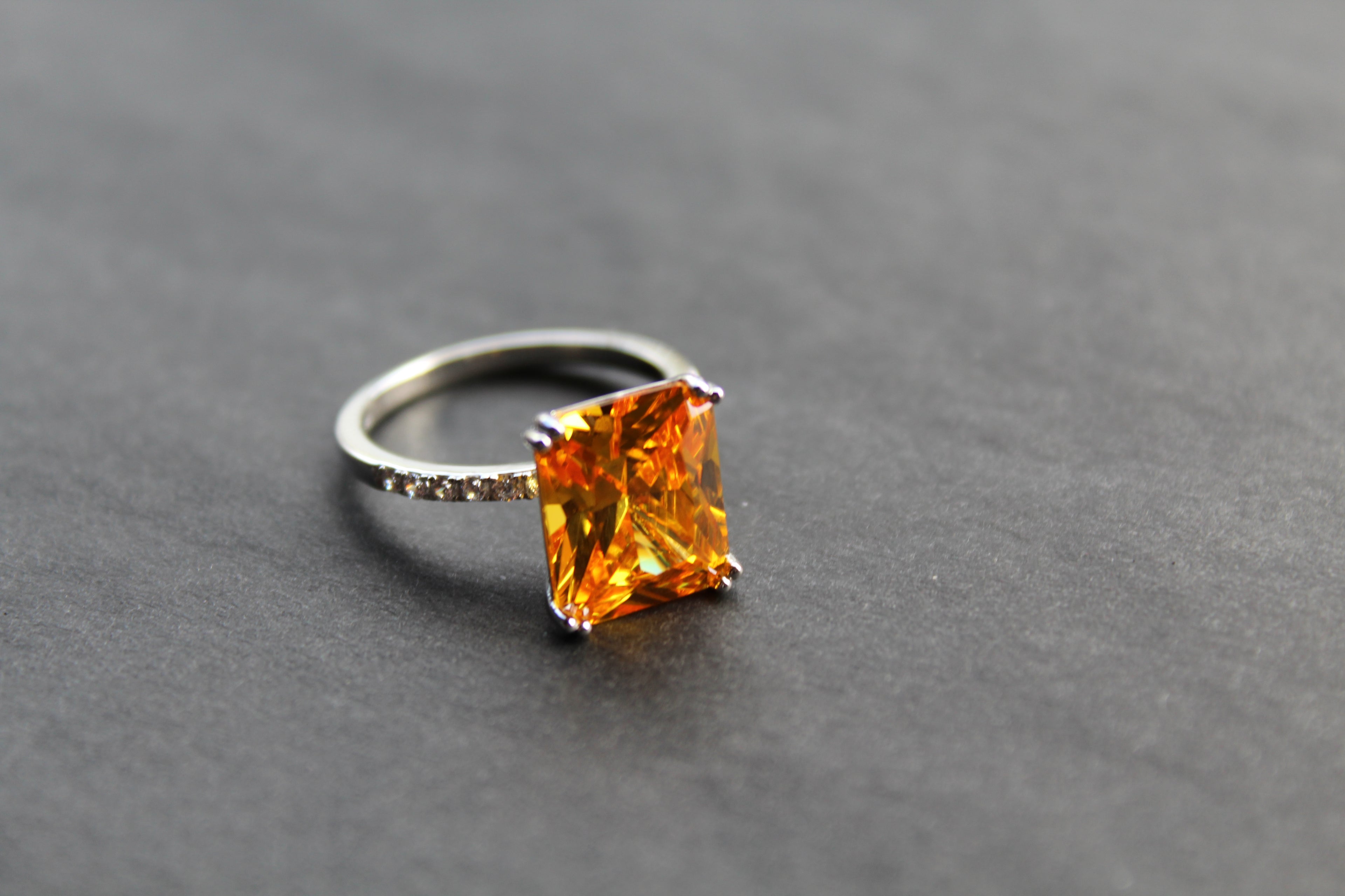 Yellow Fire Opal Ring