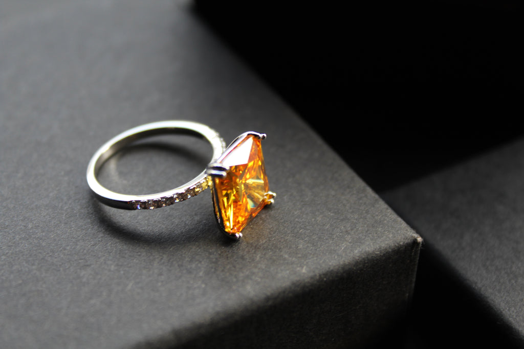 Yellow Fire Opal Ring