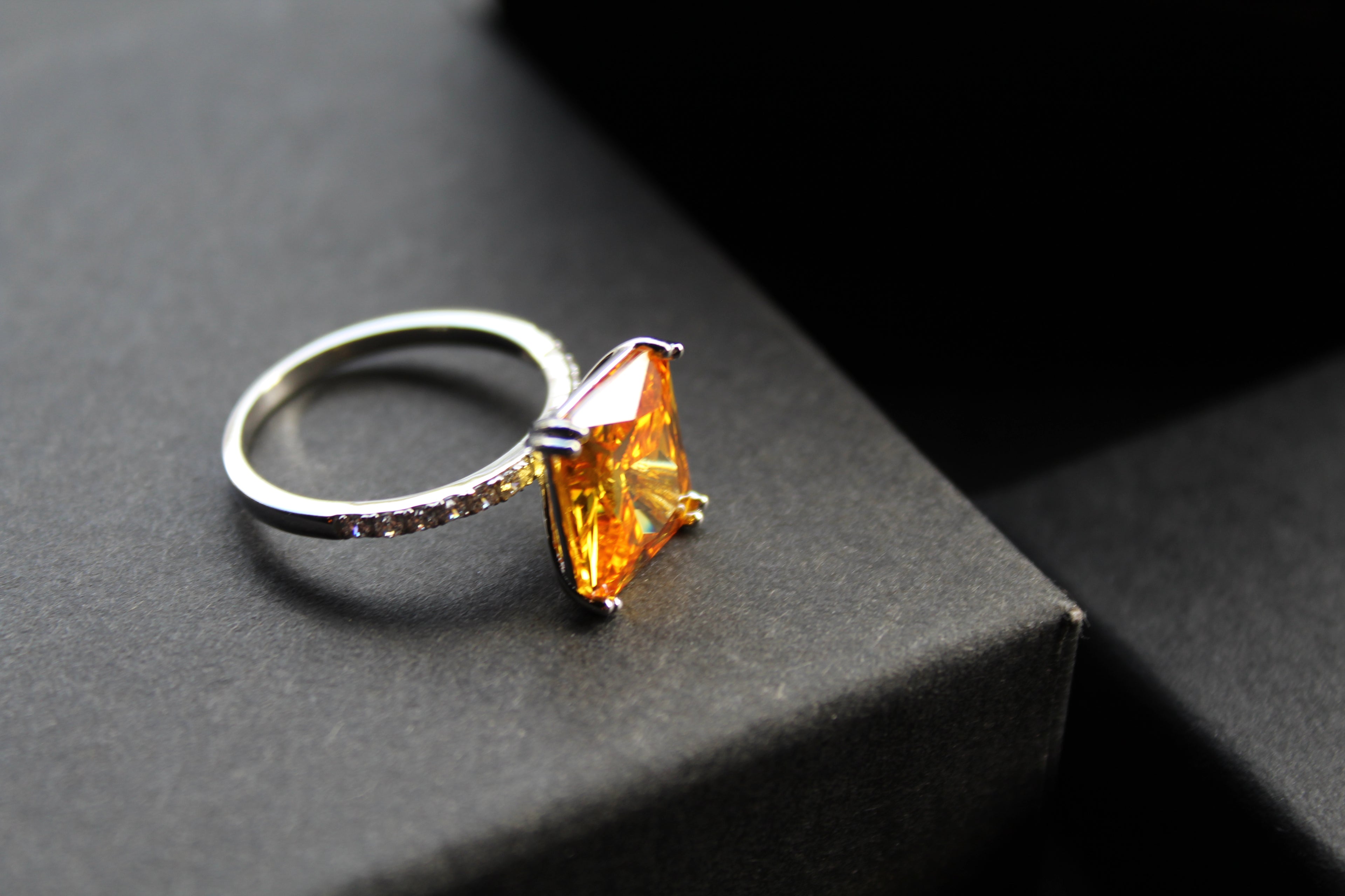 Yellow Fire Opal Ring