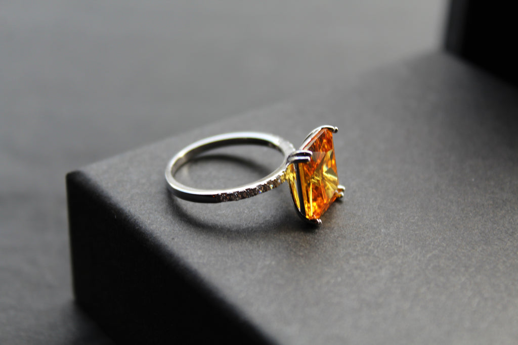 Yellow Fire Opal Ring