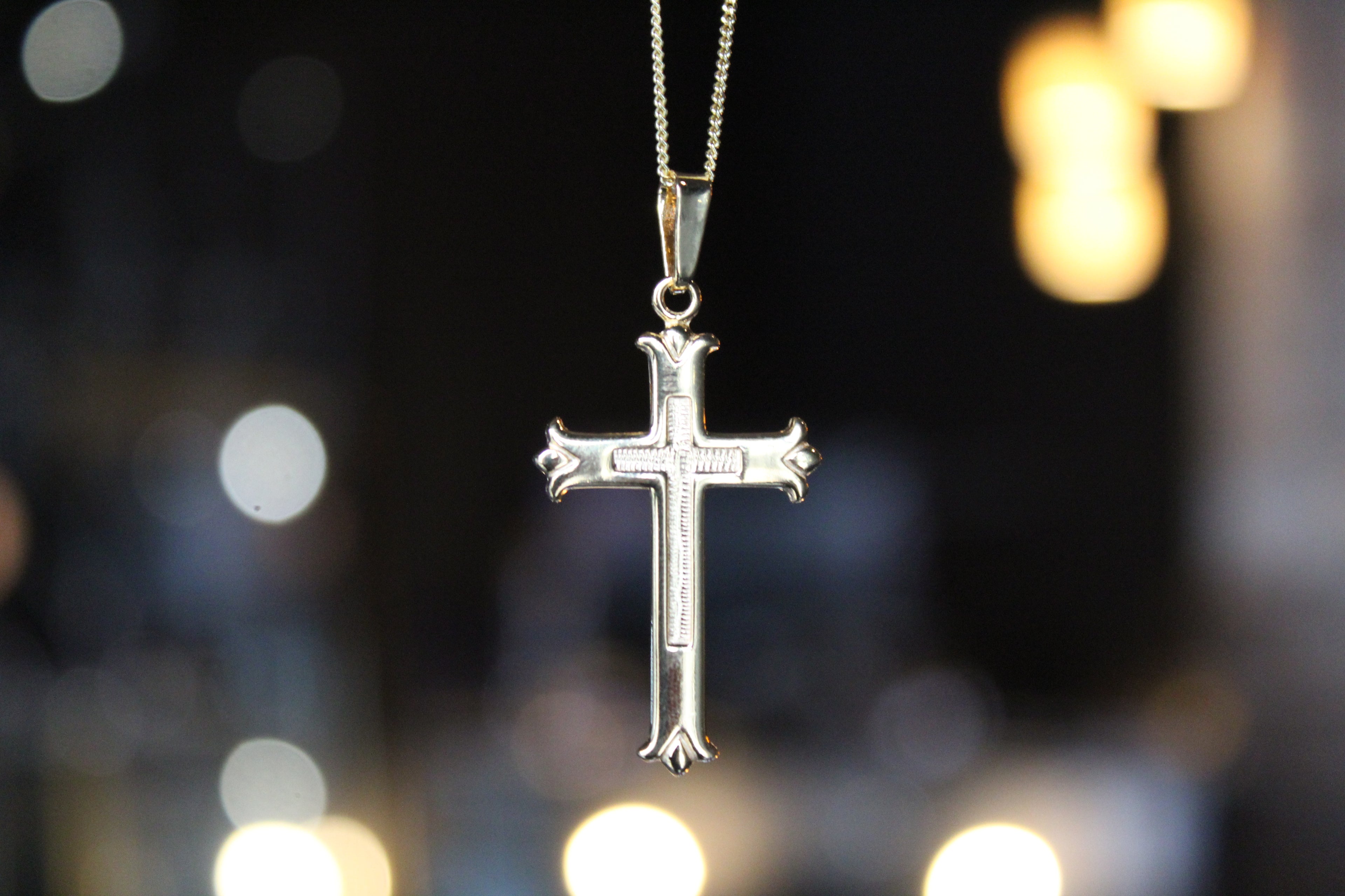 Yellow Gold Vermeil Cross on 20" Chain
