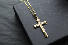Load image into Gallery viewer, Yellow Gold Vermeil Cross on 20&quot; Chain
