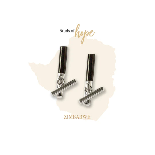 Studs of Hope - Minimalist Movement Onyx Earrings