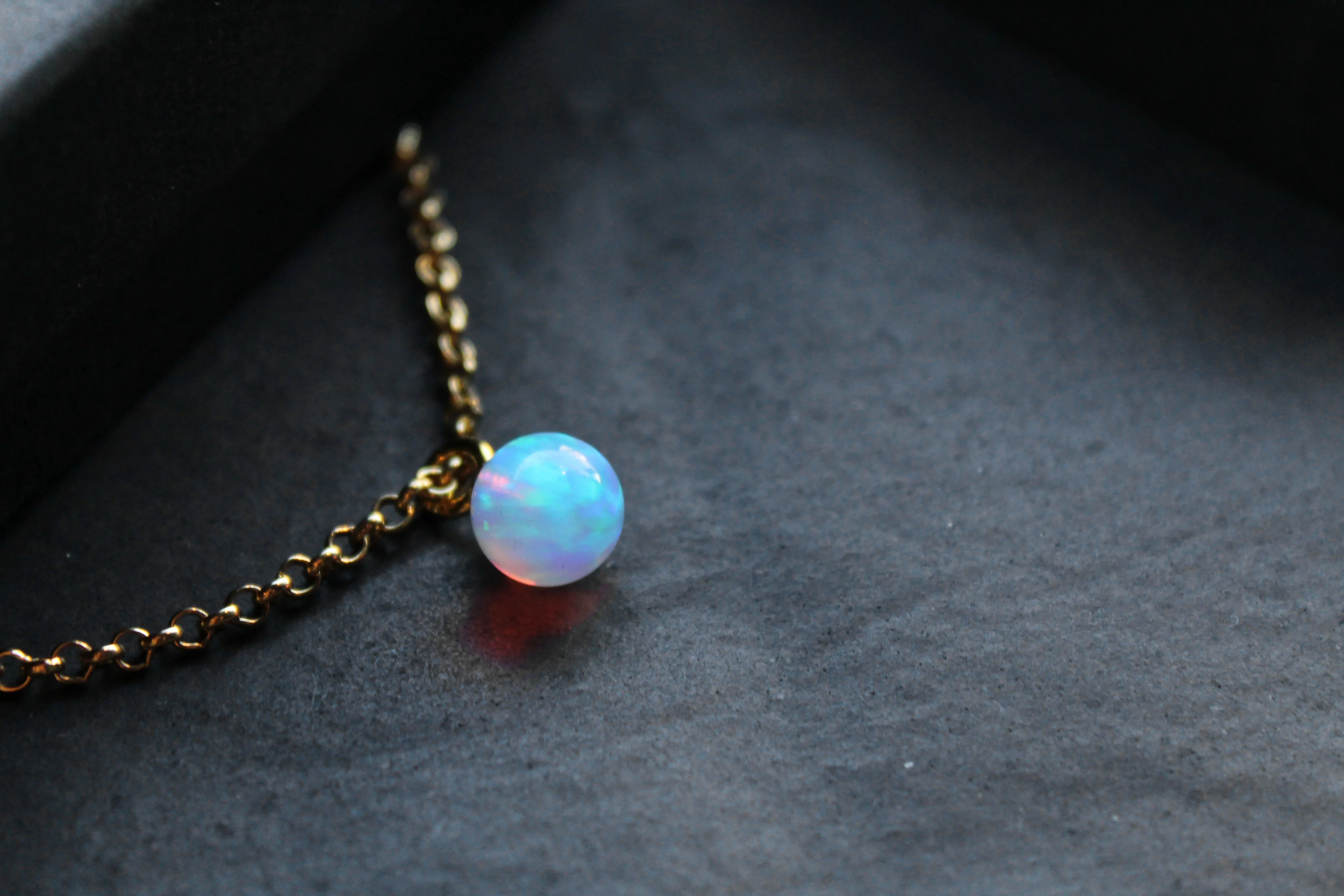 14ct Gold filled Sea Opal Necklace - Swax Jewellery Barmouth