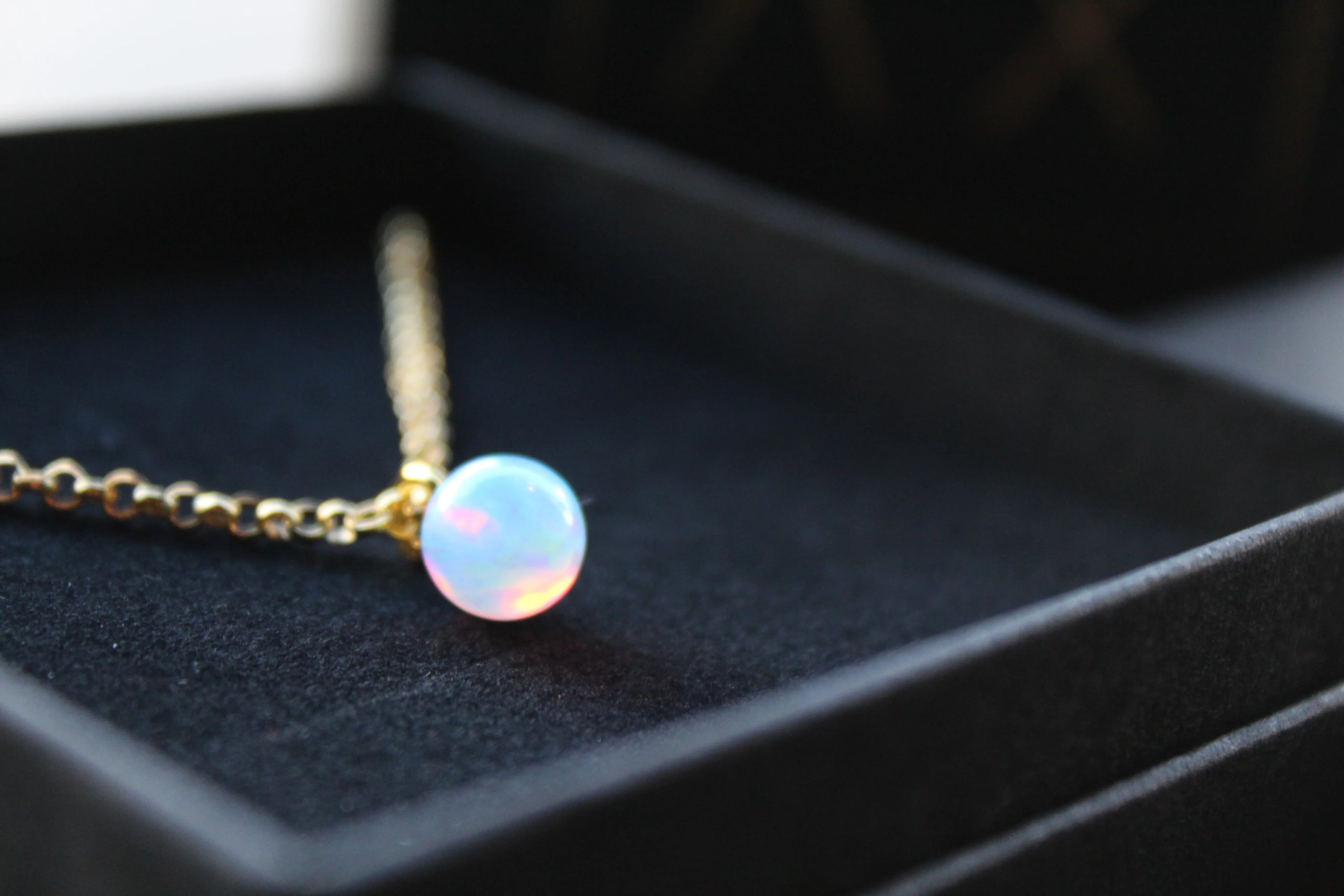 14ct Gold filled Sea Opal Necklace - Swax Jewellery Barmouth