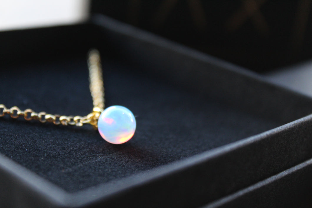 14ct Gold filled Sea Opal Necklace