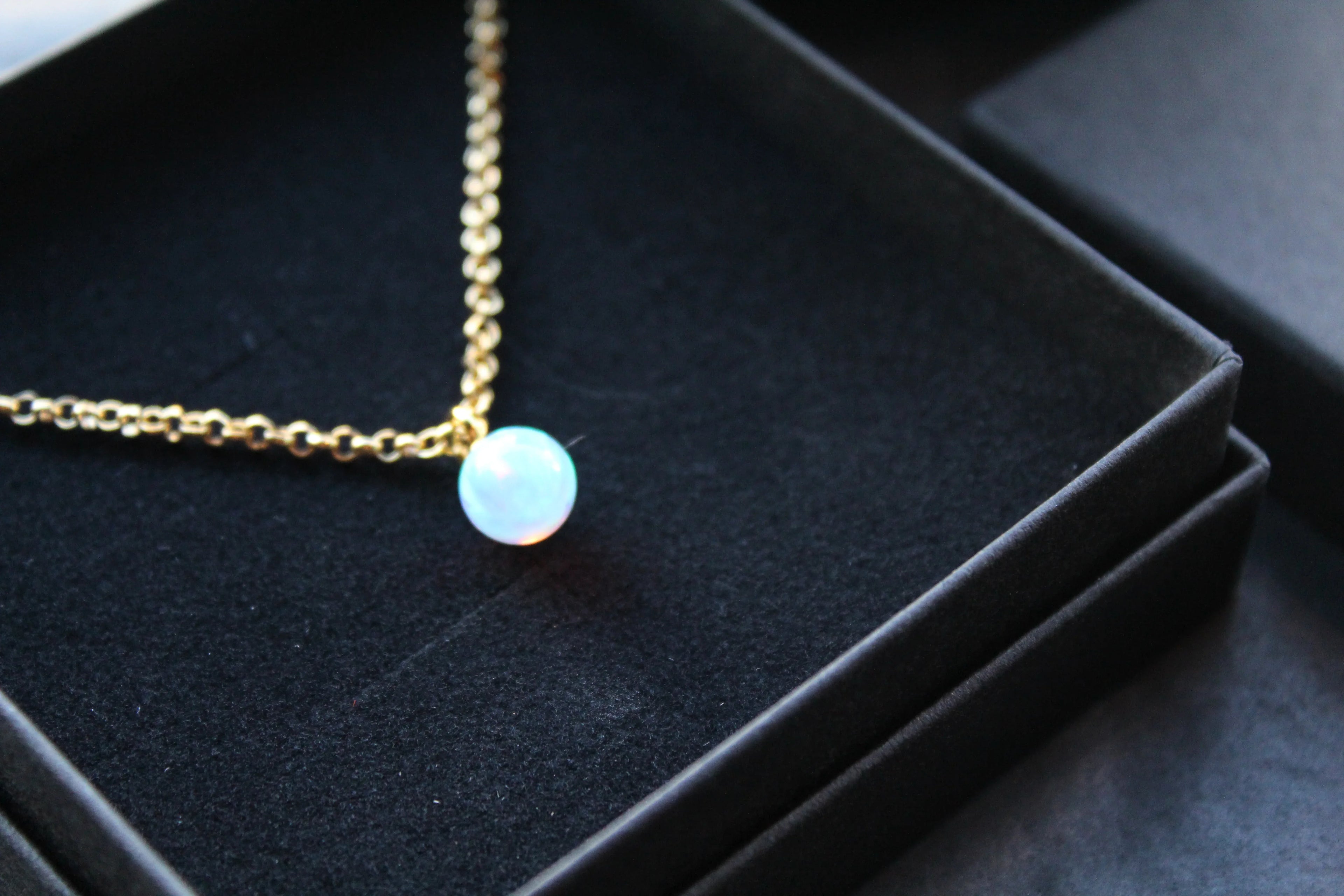 14ct Gold filled Sea Opal Necklace - Swax Jewellery Barmouth