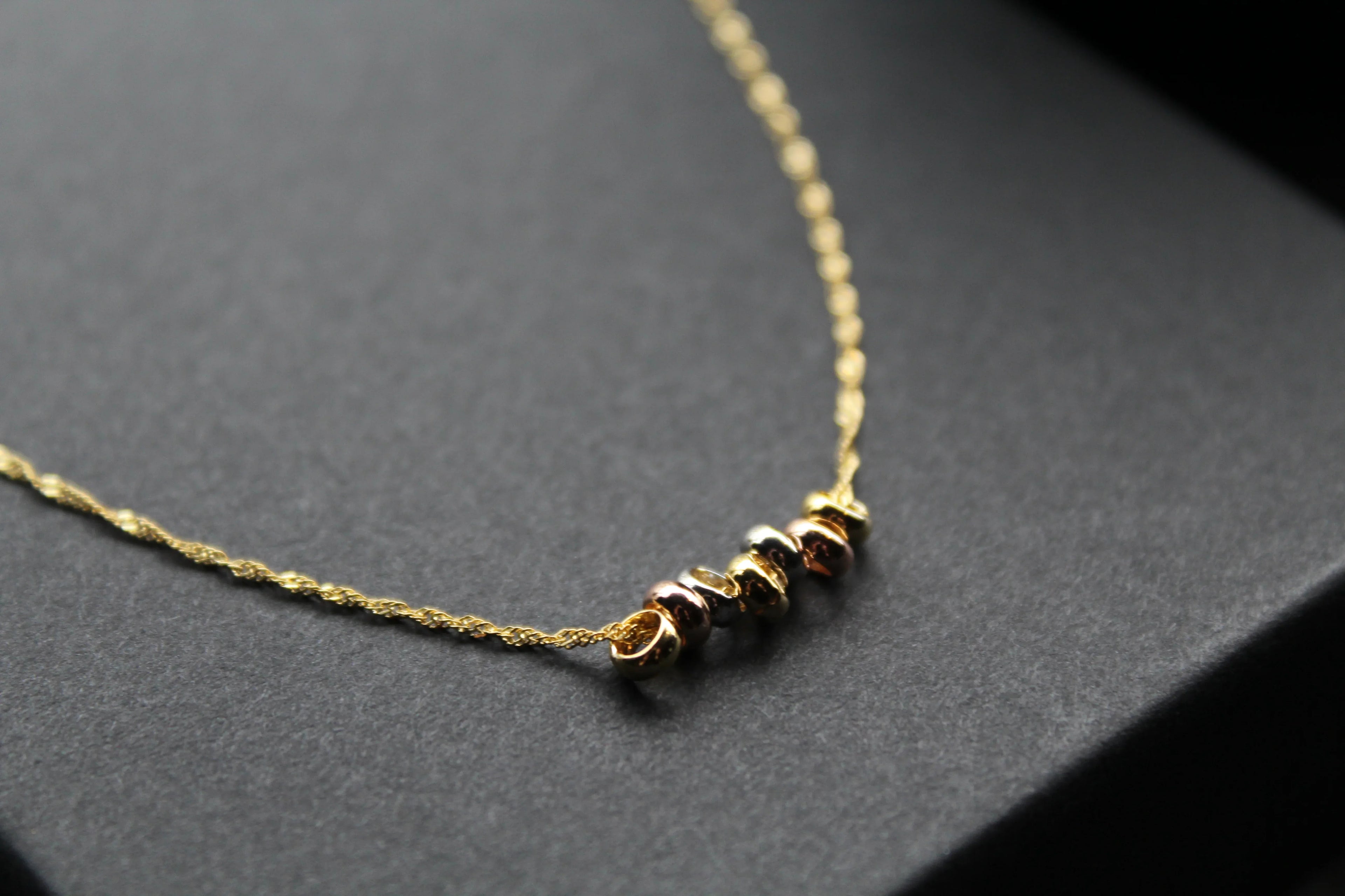 9ct Gold "7 Lucky Ring" Necklace - Swax Jewellery Barmouth