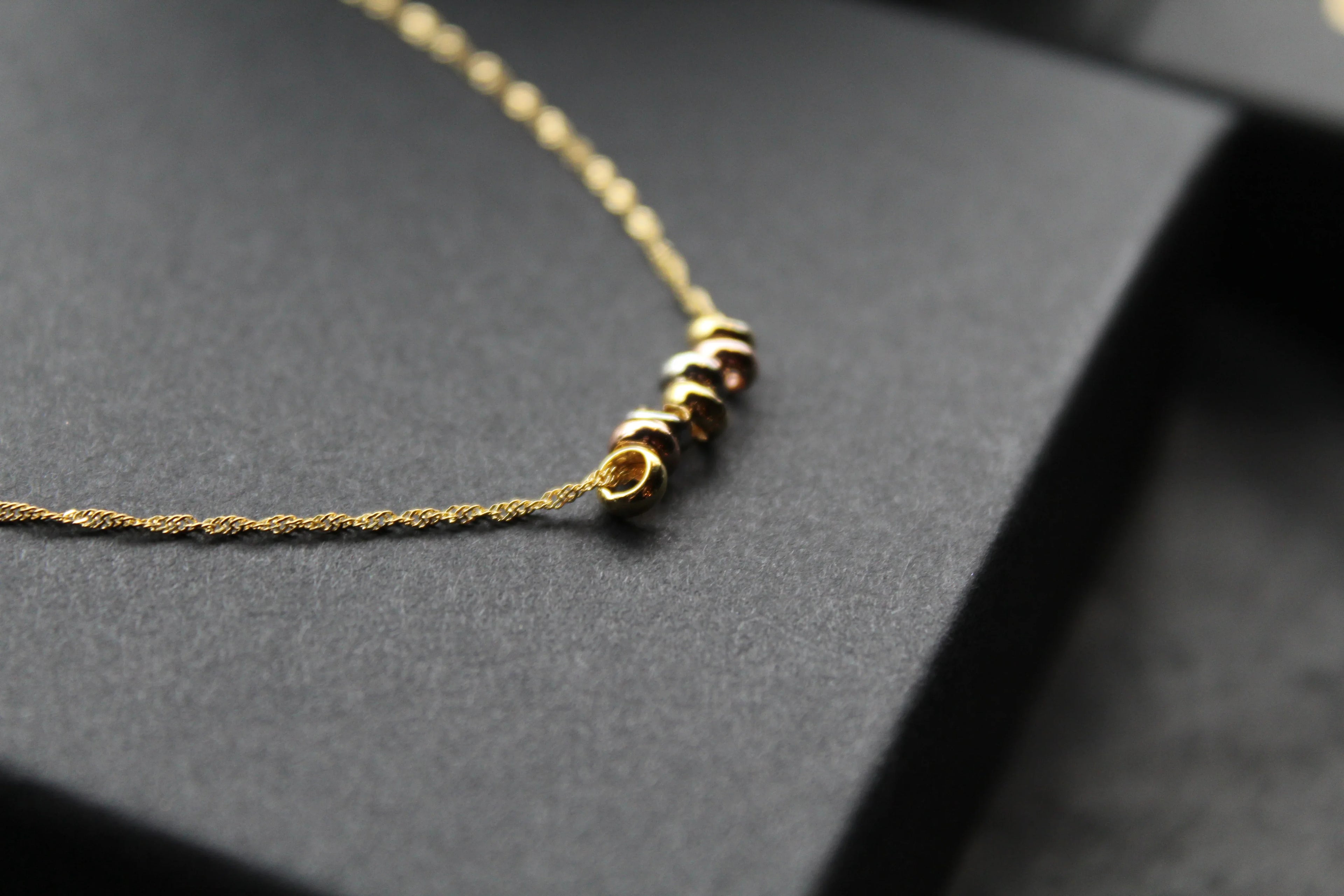 9ct Gold "7 Lucky Ring" Necklace - Swax Jewellery Barmouth