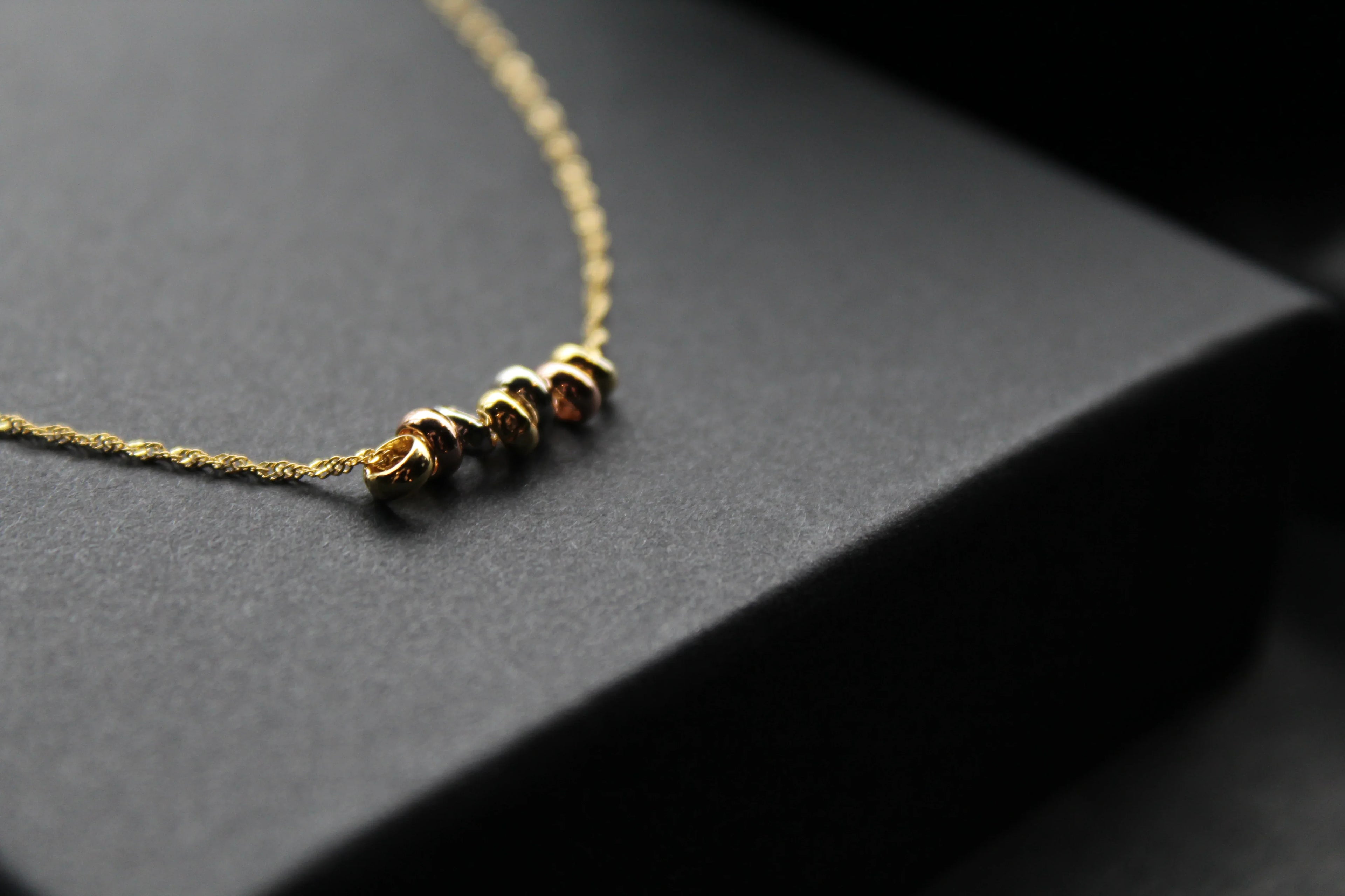 9ct Gold "7 Lucky Ring" Necklace - Swax Jewellery Barmouth