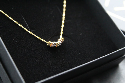 9ct Gold "7 Lucky Ring" Necklace - Swax Jewellery Barmouth