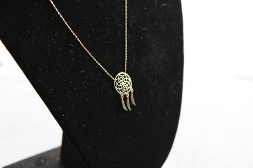 9ct Gold Dream Catcher Necklace - Swax Jewellery Barmouth