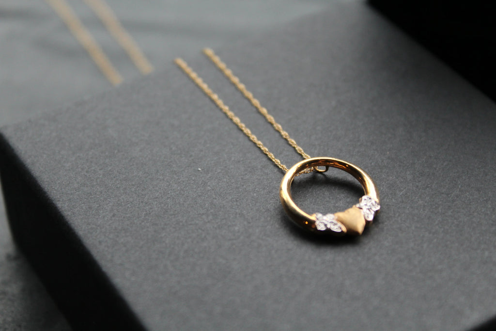 9ct Gold Earring & Necklace Set - Swax Jewellery Barmouth