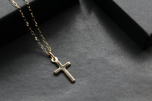9ct Gold Hollow Cross - Swax Jewellery Barmouth