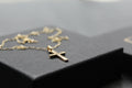 9ct Gold Hollow Cross - Swax Jewellery Barmouth
