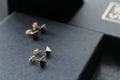 9ct Gold Pyramid Studs - Swax Jewellery Barmouth