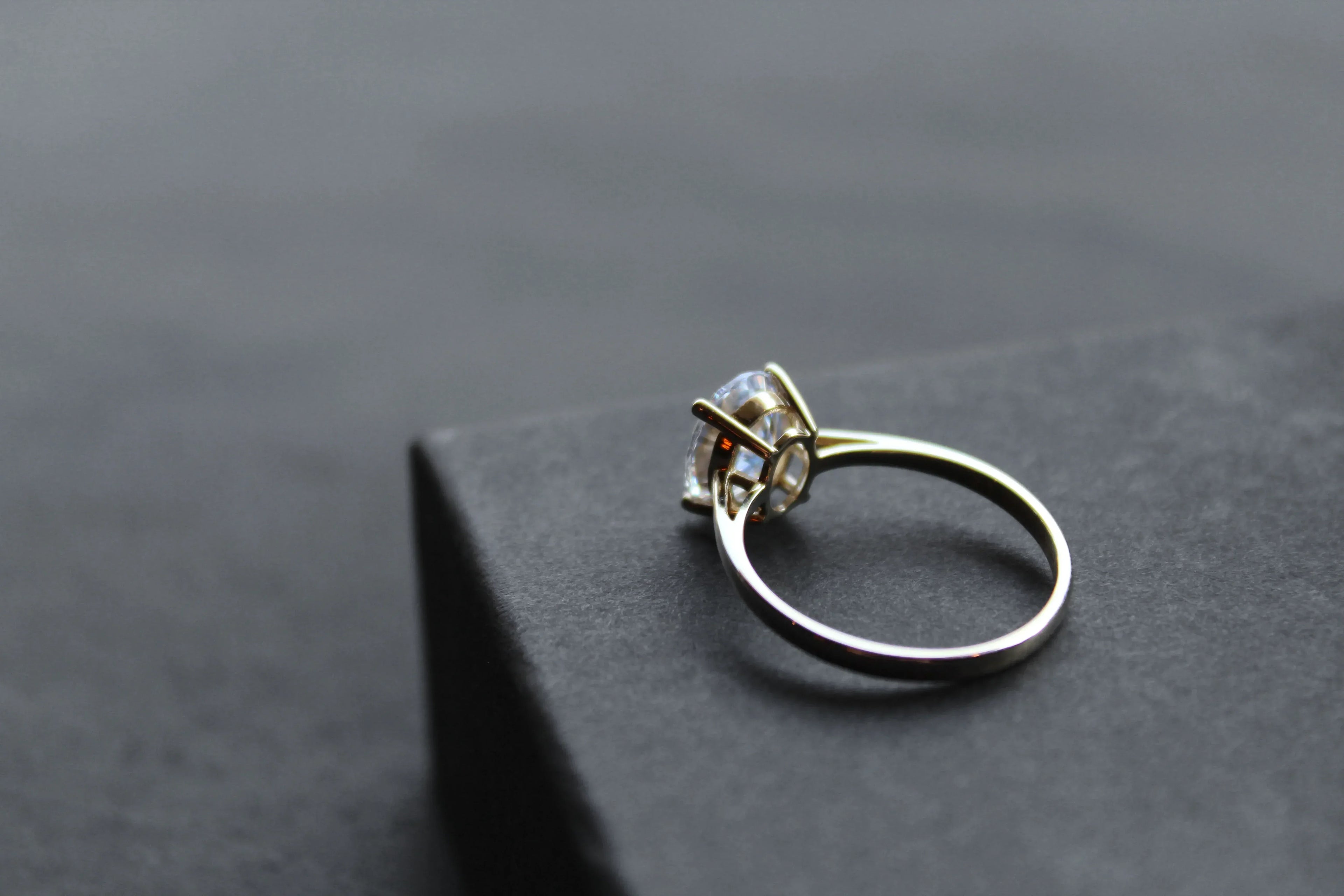 9ct Solitaire Clear CZ Ring - Swax Jewellery Barmouth