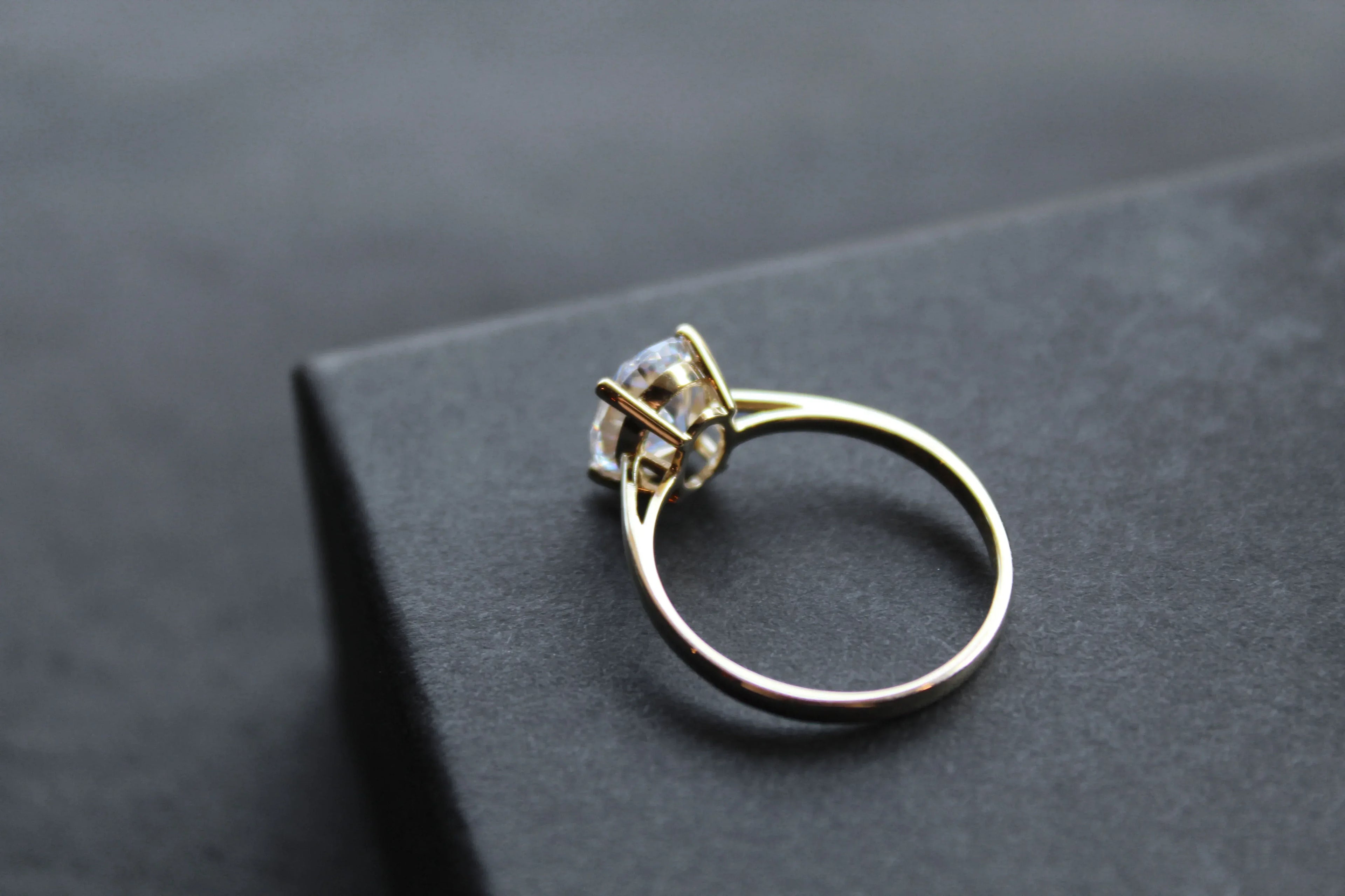 9ct Solitaire Clear CZ Ring - Swax Jewellery Barmouth