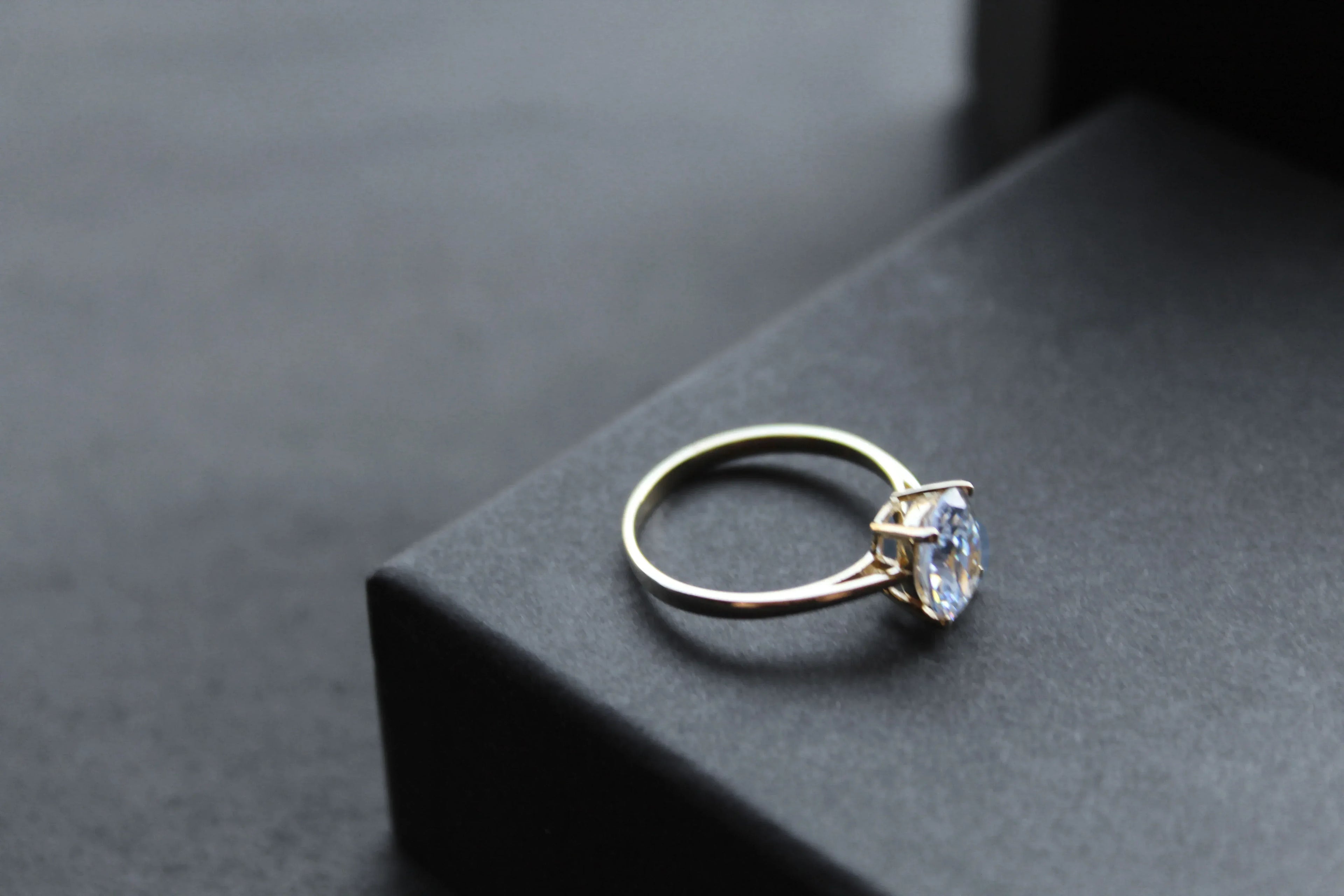 9ct Solitaire Clear CZ Ring - Swax Jewellery Barmouth