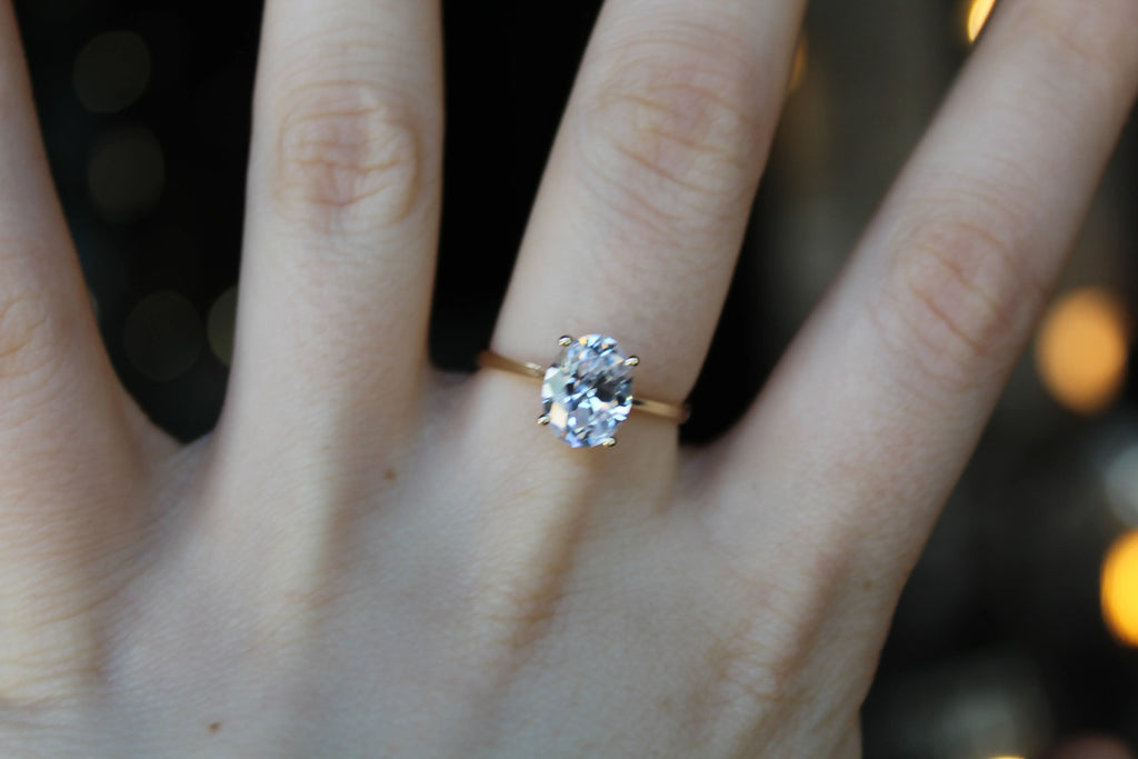 9ct Solitaire Clear CZ Ring - Swax Jewellery Barmouth