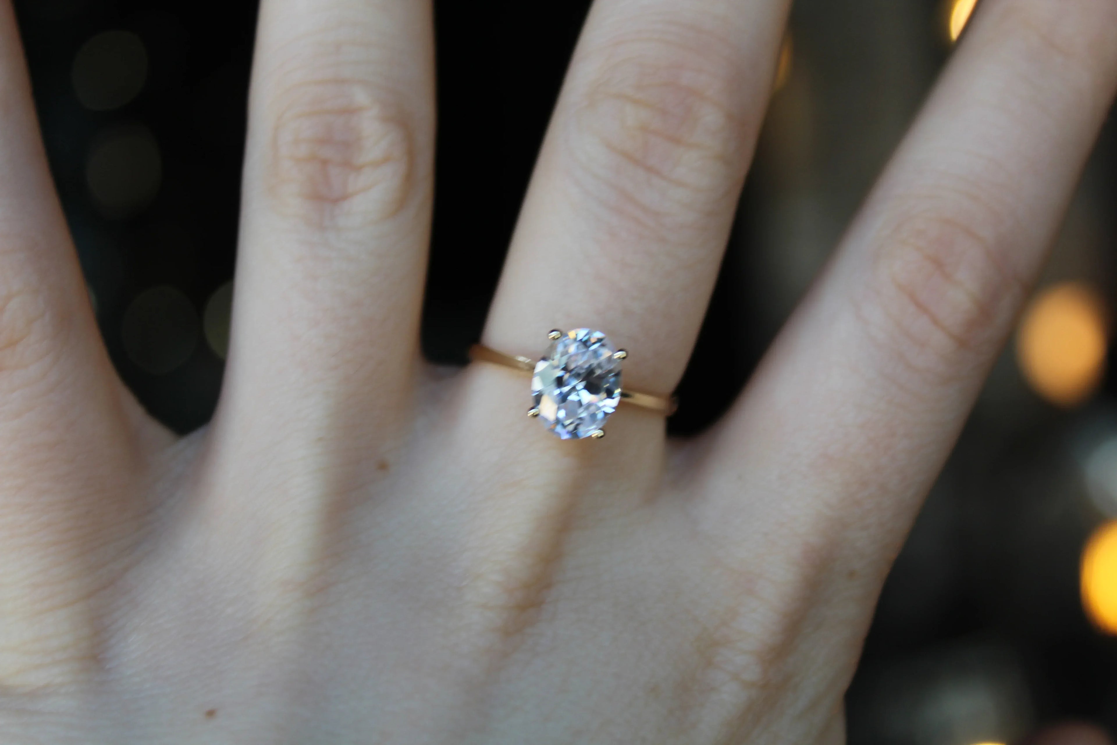 9ct Solitaire Clear CZ Ring - Swax Jewellery Barmouth