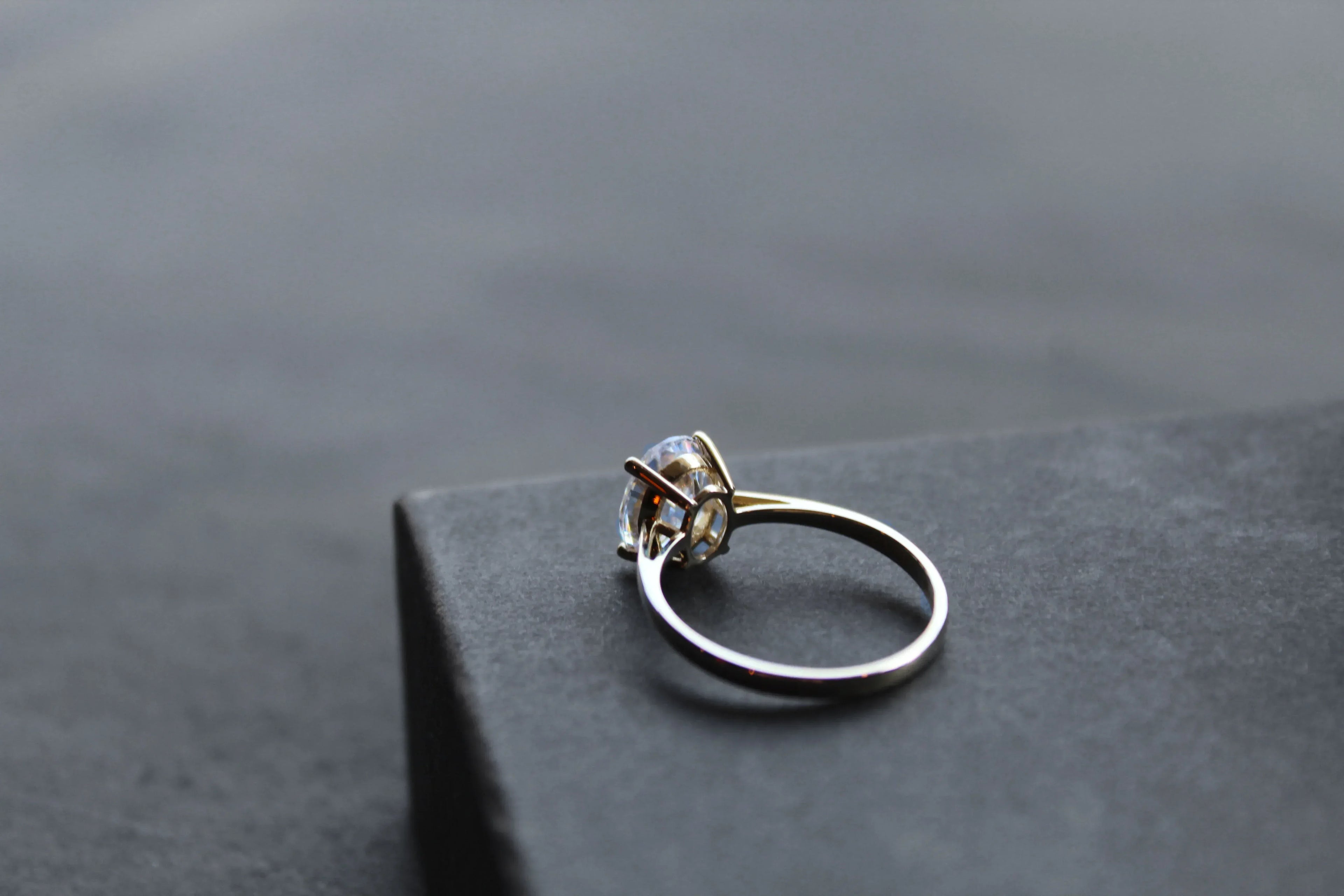 9ct Solitaire Clear CZ Ring - Swax Jewellery Barmouth