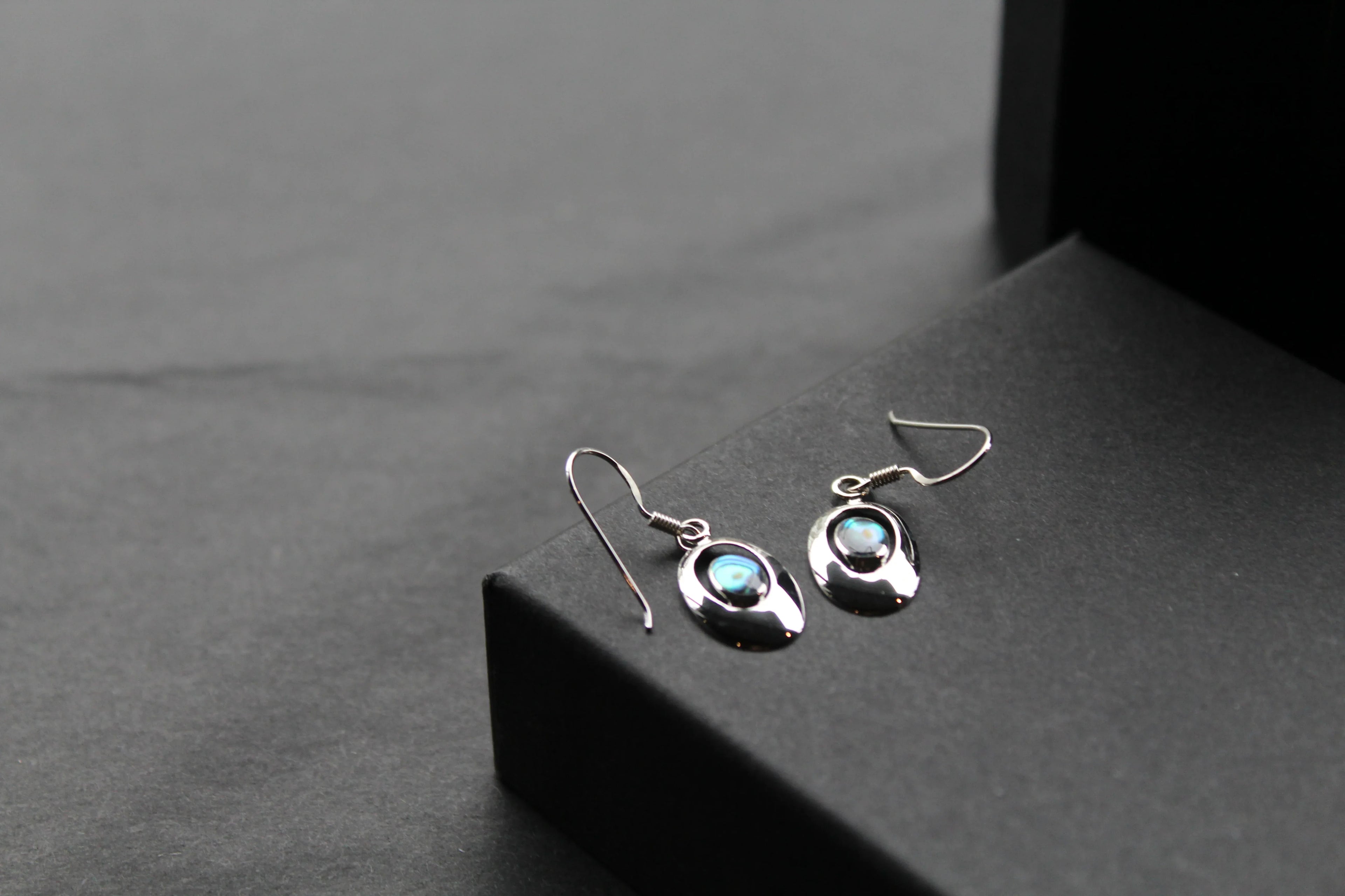 Abalone Oval Earrings - Swax Jewellery Barmouth
