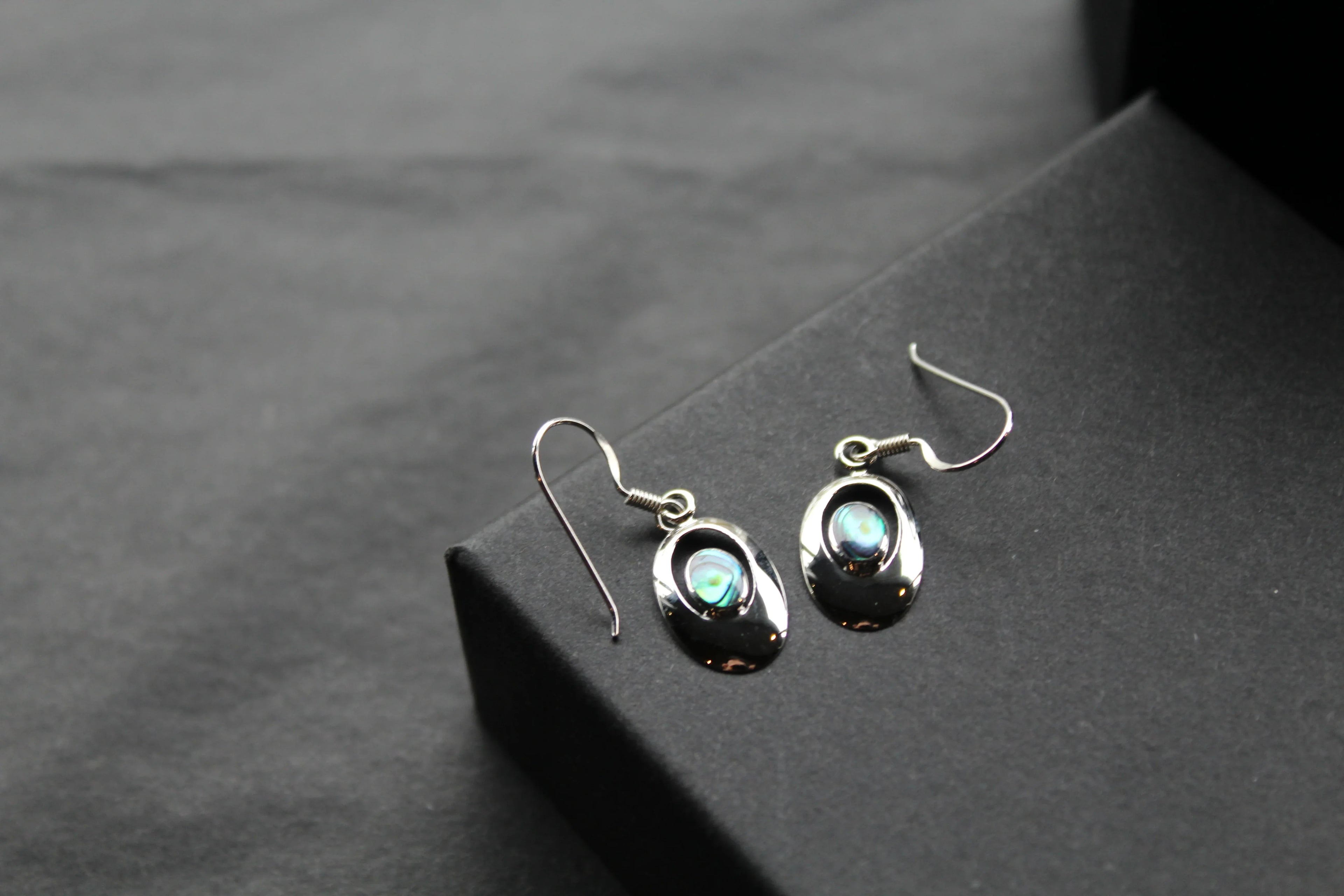 Abalone Oval Earrings - Swax Jewellery Barmouth