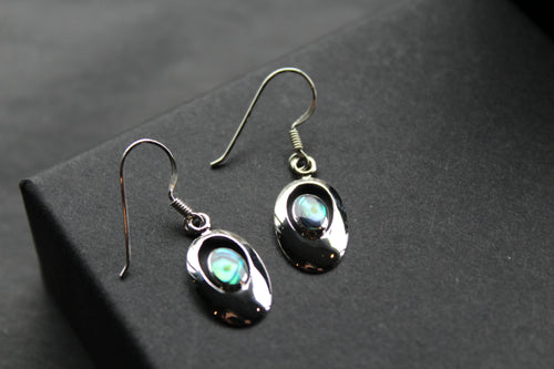 Abalone Oval Earrings - Swax Jewellery Barmouth