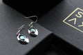 Abalone Oval Earrings - Swax Jewellery Barmouth
