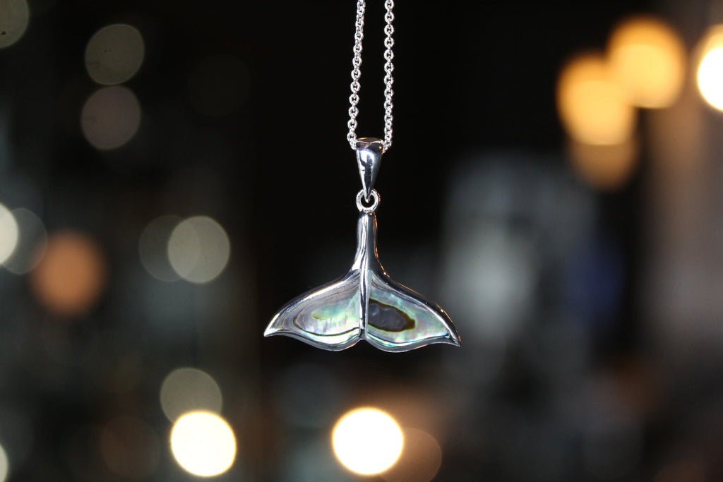 Abalone Whale Tail Necklace - Swax Jewellery Barmouth