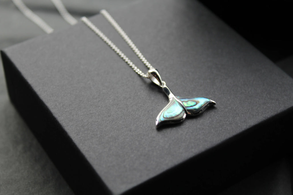 Abalone Whale Tail Necklace - Swax Jewellery Barmouth