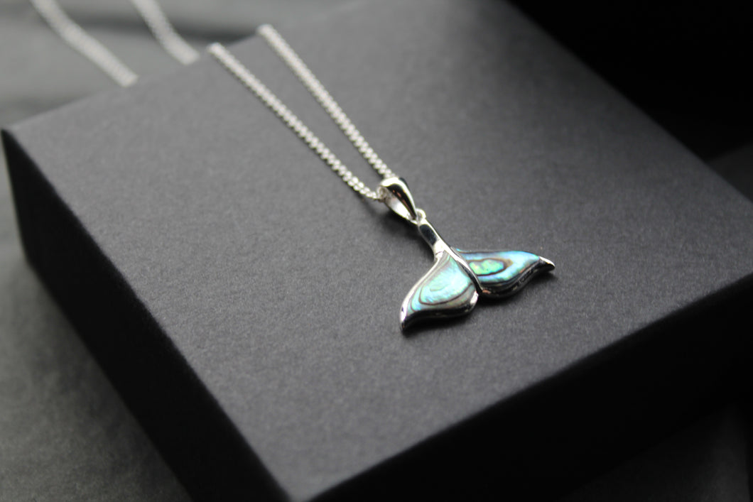 Abalone Whale Tail Necklace
