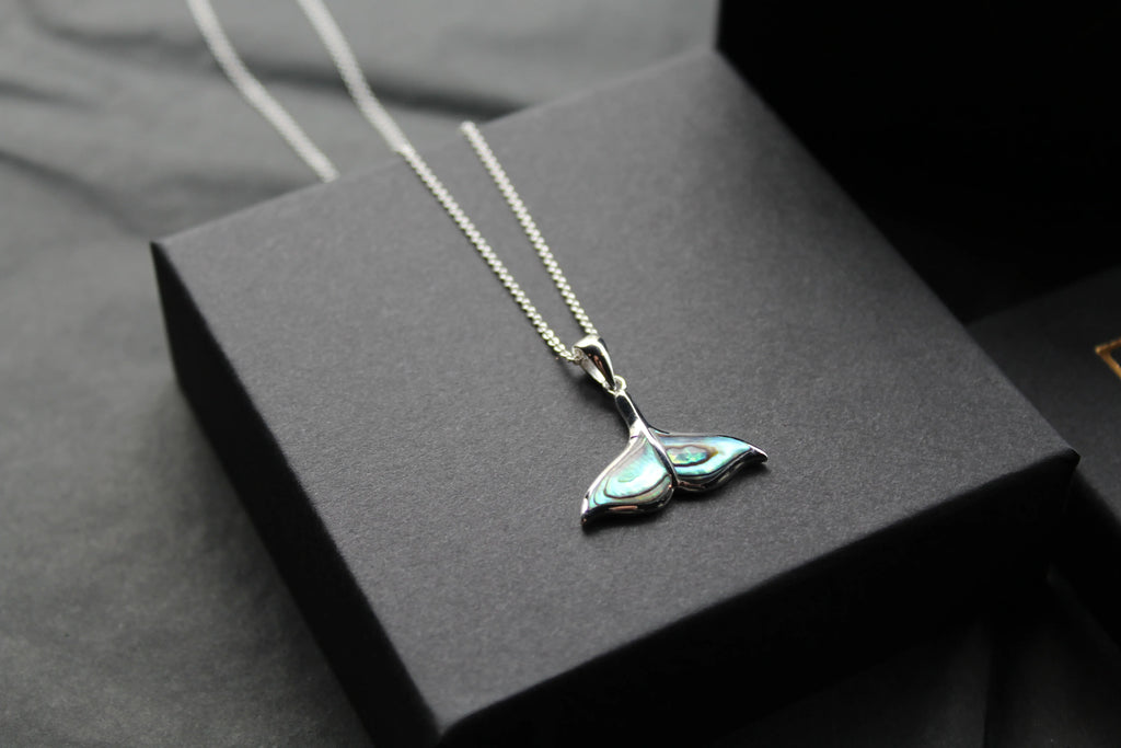 Abalone Whale Tail Necklace - Swax Jewellery Barmouth