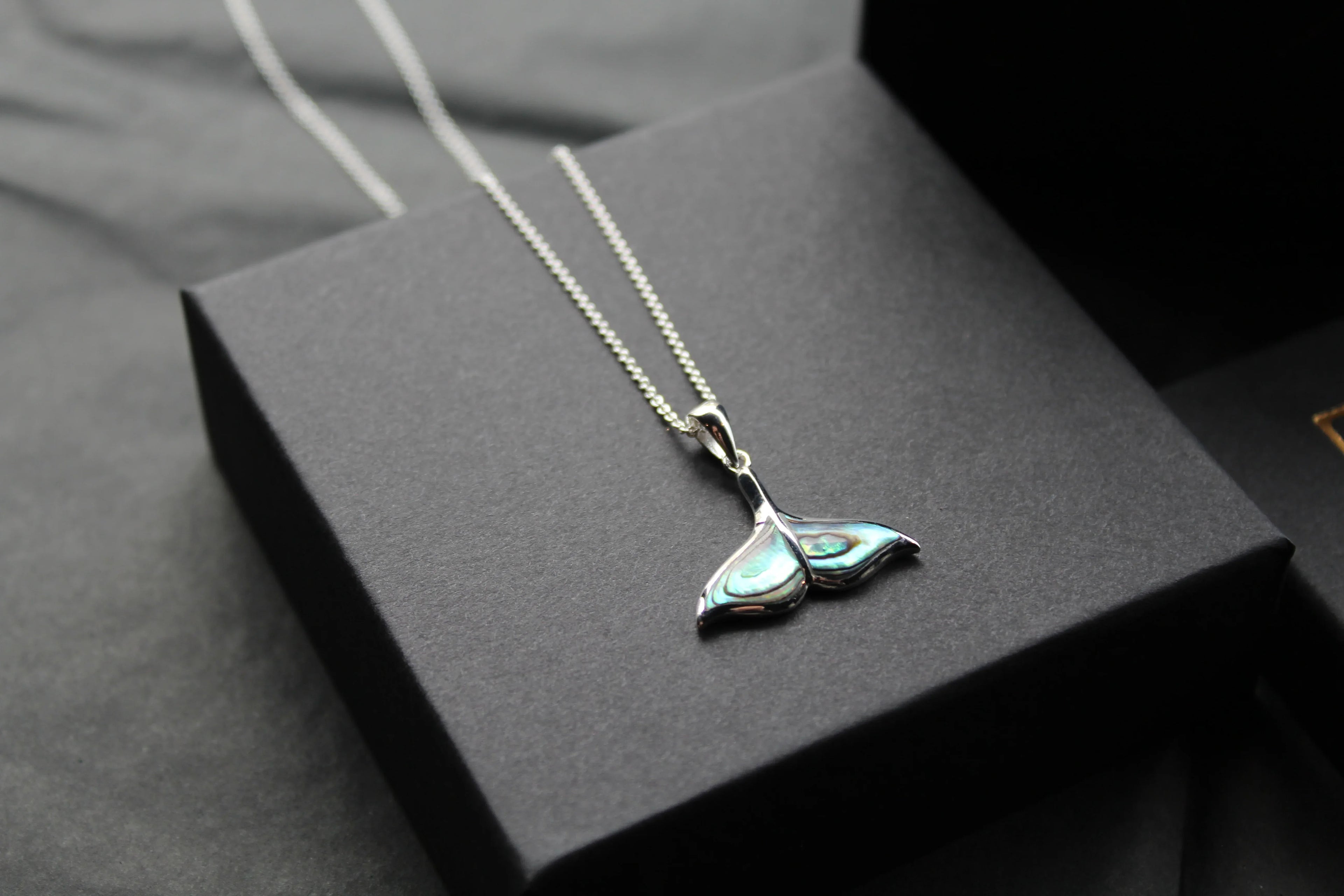 Abalone Whale Tail Necklace - Swax Jewellery Barmouth