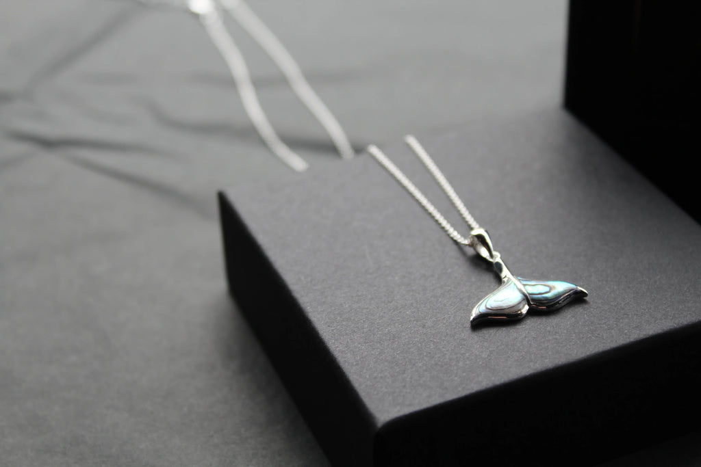 Abalone Whale Tail Necklace - Swax Jewellery Barmouth
