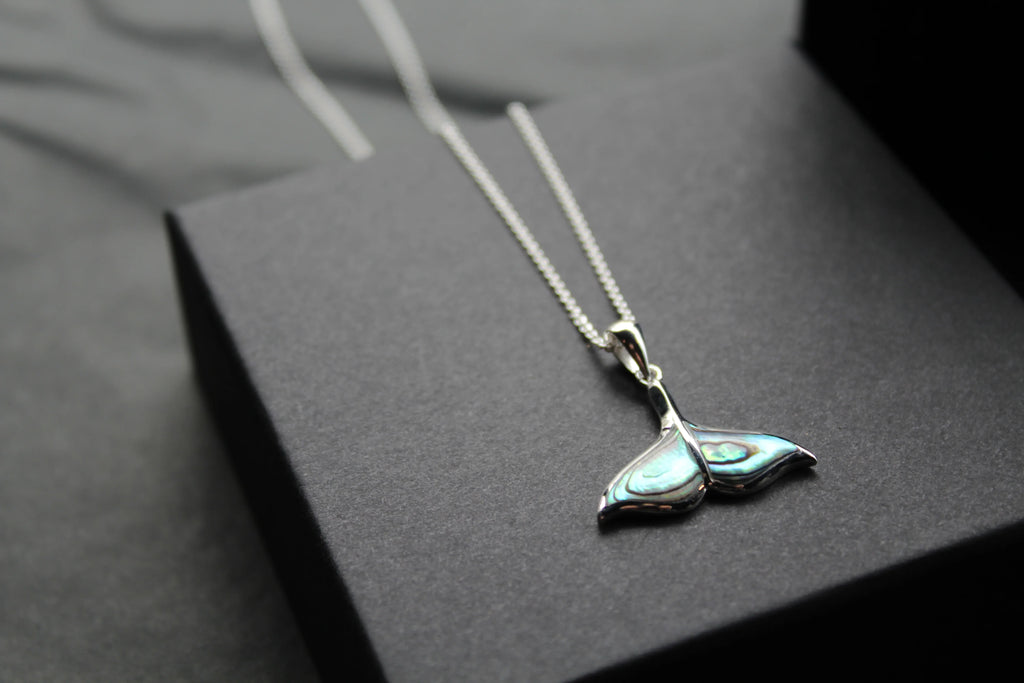 Abalone Whale Tail Necklace - Swax Jewellery Barmouth