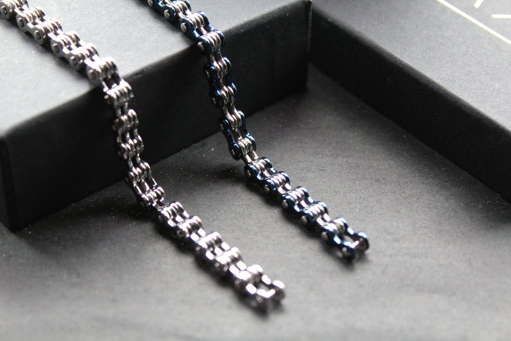 Skinny Steel Link Bike Chain Bracelet