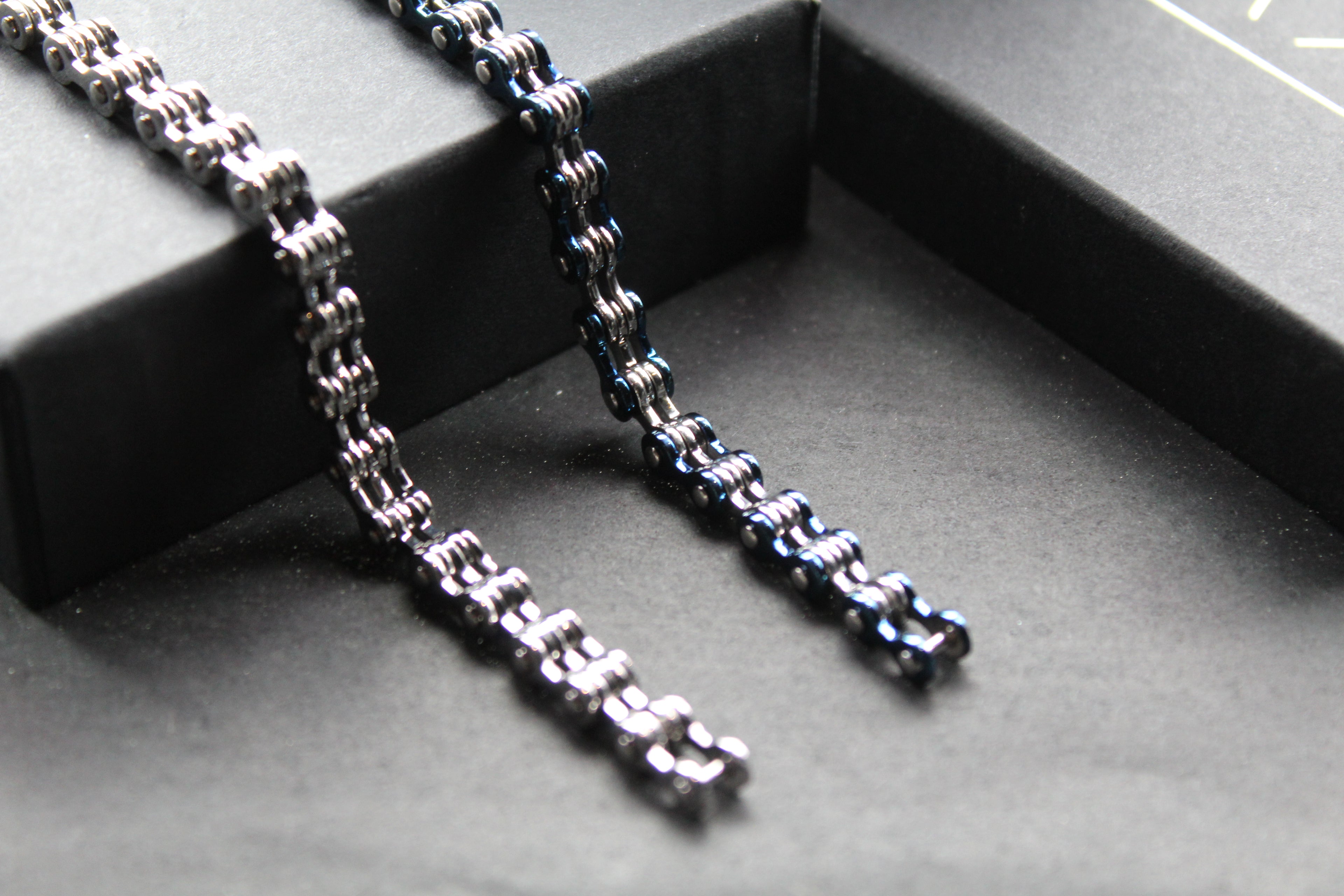 Skinny Steel Link Bike Chain Bracelet